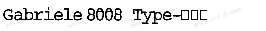 Gabriele 8008   Type字体转换